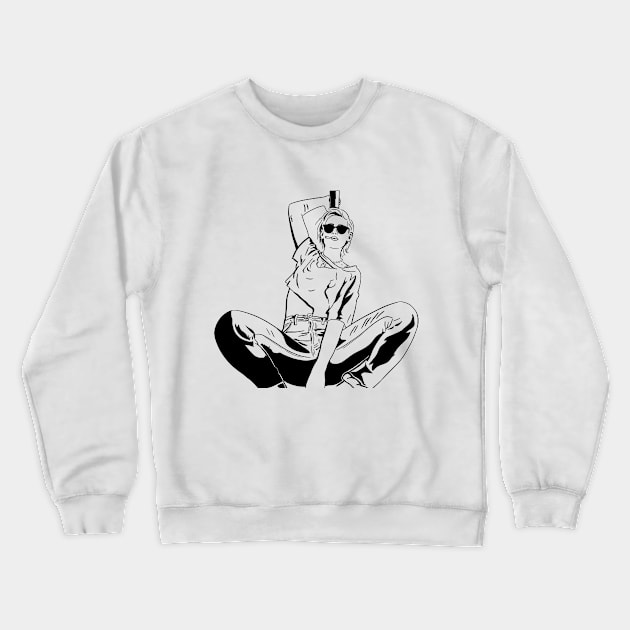 Graphic - Woman 2 Crewneck Sweatshirt by SleepyInPsych